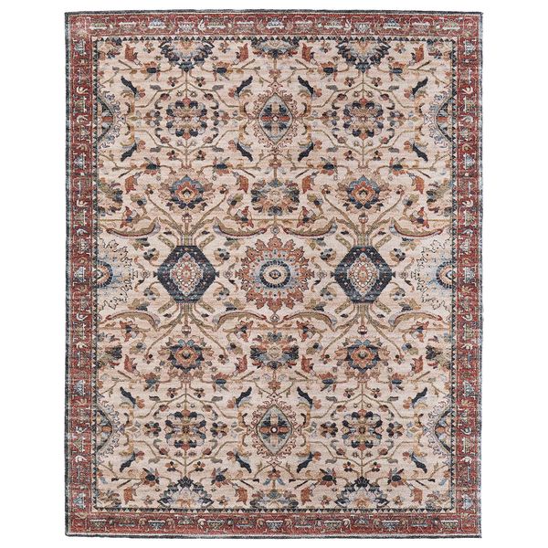 Tapis Pearson 39SGF Feizy, Ivoire/Rouge