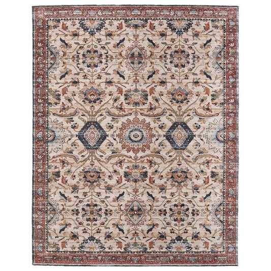 Tapis Pearson 39SGF Feizy, Ivoire/Rouge