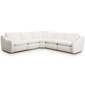 Canape Modulaire Inclinable electrique 5 Pieces Crawford, Neige Nomade