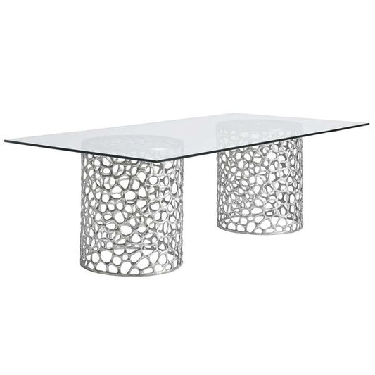 Table a Manger Rectangulaire Corail, Nickel Ancien